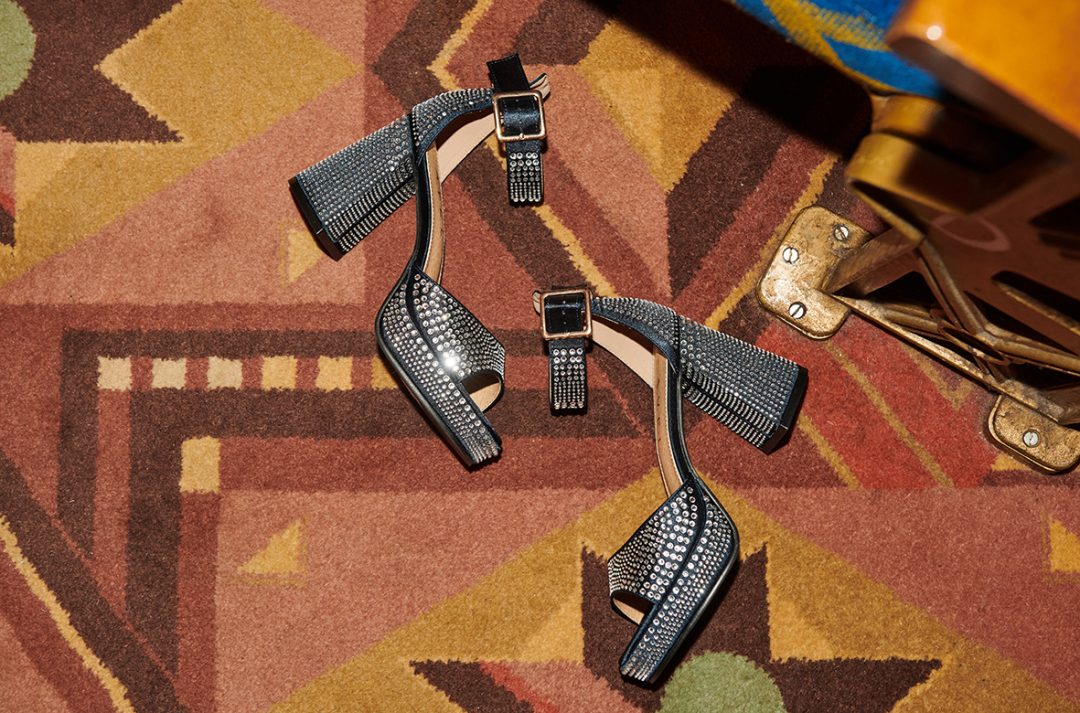 Ravel Navy Stain Kelso Heeled Sandals