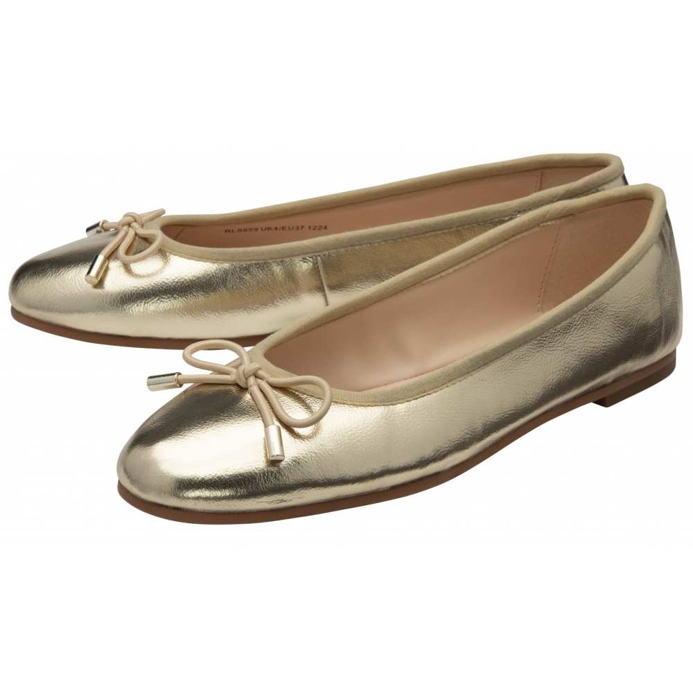 Gold Ellon Ballerina Shoes